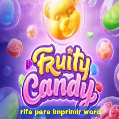 rifa para imprimir word